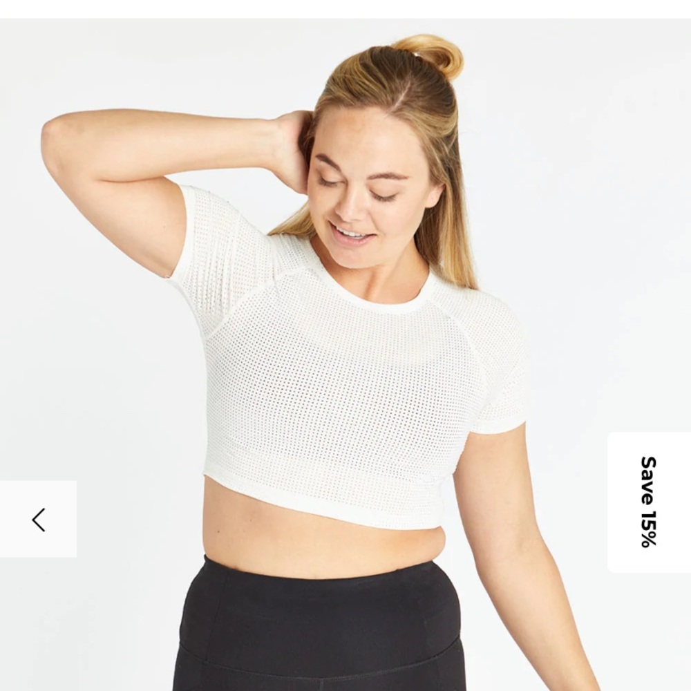 oiselle airflow crop - mesh crop running tee